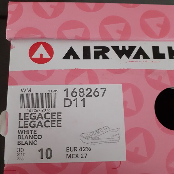 Airwalk Legacee sneakers women's size 10 white NWT - Picture 2 of 2